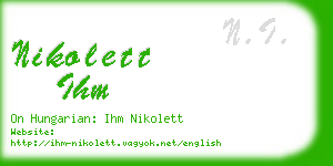 nikolett ihm business card